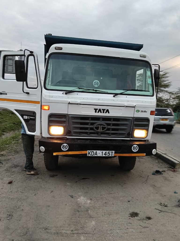 Tataman tipper hire Nairobi - Tata tipper truck front view