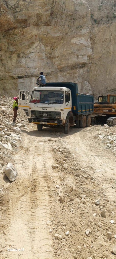 Tataman excavation services Kenya with haulage truck at a private quarry site